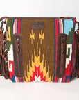 American Darling ADBGZ573A Signature Crossbody Hand Tooled Saddle Blanket Genuine Leather women bag western handbag purse