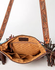 American Darling ADBGZ573A Signature Crossbody Hand Tooled Saddle Blanket Genuine Leather women bag western handbag purse