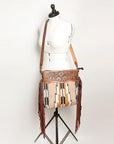 American Darling ADBGZ577A Signature Crossbody Hand Tooled Saddle Blanket Genuine Leather women bag western handbag purse