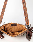 American Darling ADBGZ577A Signature Crossbody Hand Tooled Saddle Blanket Genuine Leather women bag western handbag purse