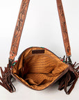 American Darling ADBGZ570A Signature Crossbody Hand Tooled Saddle Blanket Genuine Leather women bag western handbag purse