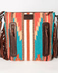 American Darling ADBGZ574A Signature Crossbody Hand Tooled Saddle Blanket Genuine Leather women bag western handbag purse