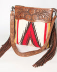 American Darling ADBGZ566A Signature Crossbody Hand Tooled Saddle Blanket Genuine Leather women bag western handbag purse