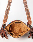 American Darling ADBGZ554A Signature Crossbody Hand Tooled Saddle Blanket Genuine Leather women bag western handbag purse