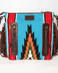 American Darling ADBGZ564A Signature Crossbody Hand Tooled Saddle Blanket Genuine Leather women bag western handbag purse