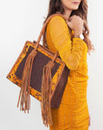 American Darling Hand Tooled Genuine Leather Women Bag Western Handbag Purse