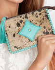 American Darling ADBGD165 Coin Purse Hair-On Genuine Leather Women Bag Western Handbag Purse