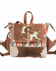 OHLAY KB103 Backpack Upcycled Canvas Hair-On Genuine Leather women bag western handbag purse