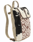 OHLAY KB107 Backpack Upcycled Canvas Hair-On Genuine Leather women bag western handbag purse