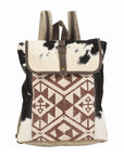 OHLAY KB107 Backpack Upcycled Canvas Hair-On Genuine Leather women bag western handbag purse