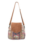 OHLAY KB113 Backpack Upcycled Canvas Genuine Leather women bag western handbag purse