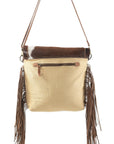 OHLAY KB116 Cross Body Upcycled Wool Upcycled Canvas Embossed Hair-On Genuine Leather women bag western handbag purse