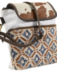 OHLAY KB127 Cross Body Upcycled Wool Upcycled Canvas Hair-On Genuine Leather women bag western handbag purse