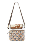 OHLAY KB127 Cross Body Upcycled Wool Upcycled Canvas Hair-On Genuine Leather women bag western handbag purse