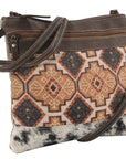 OHLAY KB131 Cross Body Upcycled Wool Upcycled Canvas Hair-On Genuine Leather women bag western handbag purse