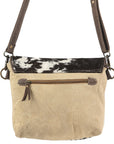 OHLAY KB133 Cross Body Upcycled Wool Upcycled Canvas Hair-On Genuine Leather women bag western handbag purse