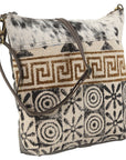 OHLAY KB135 Cross Body Upcycled Wool Upcycled Canvas Hair-On Genuine Leather women bag western handbag purse
