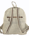 OHLAY KB138 Backpack Hand Tooled Upcycled Canvas Hair-On Genuine Leather women bag western handbag purse