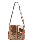 OHLAY MESSENGER Upcycled Canvas Genuine Leather women bag western handbag purse