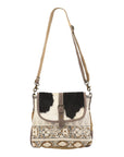 OHLAY MESSENGER Upcycled Wool Upcycled Canvas Hair-on Genuine Leather women bag western handbag purse