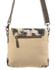OHLAY MESSENGER Upcycled Wool Upcycled Canvas Hair-on Genuine Leather women bag western handbag purse
