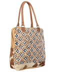 OHLAY KB156 TOTE Upcycled Wool Upcycled Canvas Hair-on Genuine Leather women bag western handbag purse