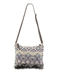 OHLAY KB158 Cross Body Upcycled Wool Upcycled Canvas Hair-On Genuine Leather women bag western handbag purse