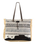 OHLAY KB167 TOTE Upcycled Wool Upcycled Canvas Hair-on Genuine Leather women bag western handbag purse