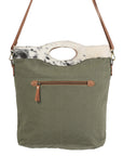 OHLAY KB182 Cross Body Upcycled Wool Upcycled Canvas Hair-On Genuine Leather women bag western handbag purse