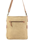 OHLAY MESSENGER Upcycled Wool Upcycled Canvas Genuine Leather women bag western handbag purse