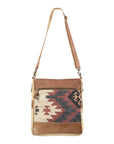 OHLAY MESSENGER Upcycled Wool Upcycled Canvas Genuine Leather women bag western handbag purse