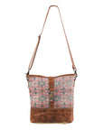 OHLAY MESSENGER Upcycled Wool Upcycled Canvas Genuine Leather women bag western handbag purse