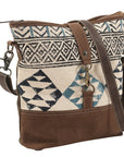 OHLAY MESSENGER Upcycled Wool Upcycled Canvas Genuine Leather women bag western handbag purse
