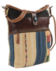 OHLAY MESSENGER Upcycled Wool Upcycled Canvas Embossed Hair-on Genuine Leather women bag western handbag purse