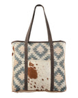 OHLAY KB220 TOTE Upcycled Wool Upcycled Canvas Hair-on Genuine Leather women bag western handbag purse