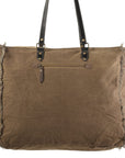 OHLAY KB233 TOTE Upcycled Wool Upcycled Canvas Embossed Hair-on Genuine Leather women bag western handbag purse