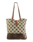 OHLAY KB241 TOTE Upcycled Wool Upcycled Canvas Embossed Genuine Leather women bag western handbag purse