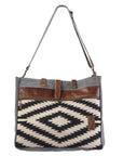 OHLAY KB248 TOTE Upcycled Wool Upcycled Canvas Genuine Leather women bag western handbag purse