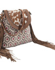 OHLAY MESSENGER Upcycled Wool Upcycled Canvas Hair-on Genuine Leather women bag western handbag purse
