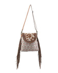 OHLAY MESSENGER Upcycled Wool Upcycled Canvas Hair-on Genuine Leather women bag western handbag purse