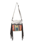 OHLAY KB260 Cross Body Upcycled Wool Upcycled Canvas Hair-On Genuine Leather women bag western handbag purse