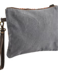 OHLAY WRISTLET Upcycled Wool Upcycled Canvas Genuine Leather women bag western handbag purse