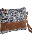 OHLAY WRISTLET Upcycled Wool Upcycled Canvas Genuine Leather women bag western handbag purse