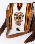 American Darling ADBGA266D Large Crossbody Saddle Blanket Genuine Leather women bag western handbag purse