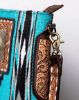 American Darling Messenger Saddle Blanket Genuine Leather Women Bag Western Handbag Purse