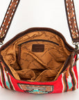 American Darling ADBGA271A Large Crossbody Hand Tooled Saddle Blanket Genuine Leather women bag western handbag purse