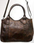 Never Mind Nmbgm127A Tote Vintage Handmade Genuine Cowhide Leather Women Bag Western Handbag Purse