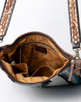 American Darling ADBGA283A Messenger Hand Tooled Saddle Blanket Genuine Leather women bag western handbag purse
