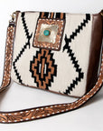 American Darling Messenger Saddle Blanket Genuine Leather Women Bag Western Handbag Purse