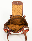 ADBG881B American Darling Saddle Blanket Hair On Genuine Leather Women Bag Western Handbag Purse